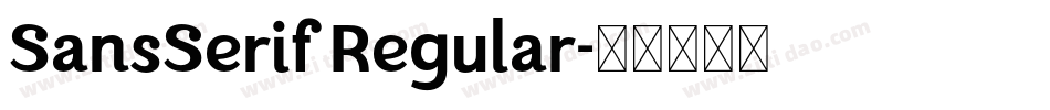 SansSerif Regular字体转换
